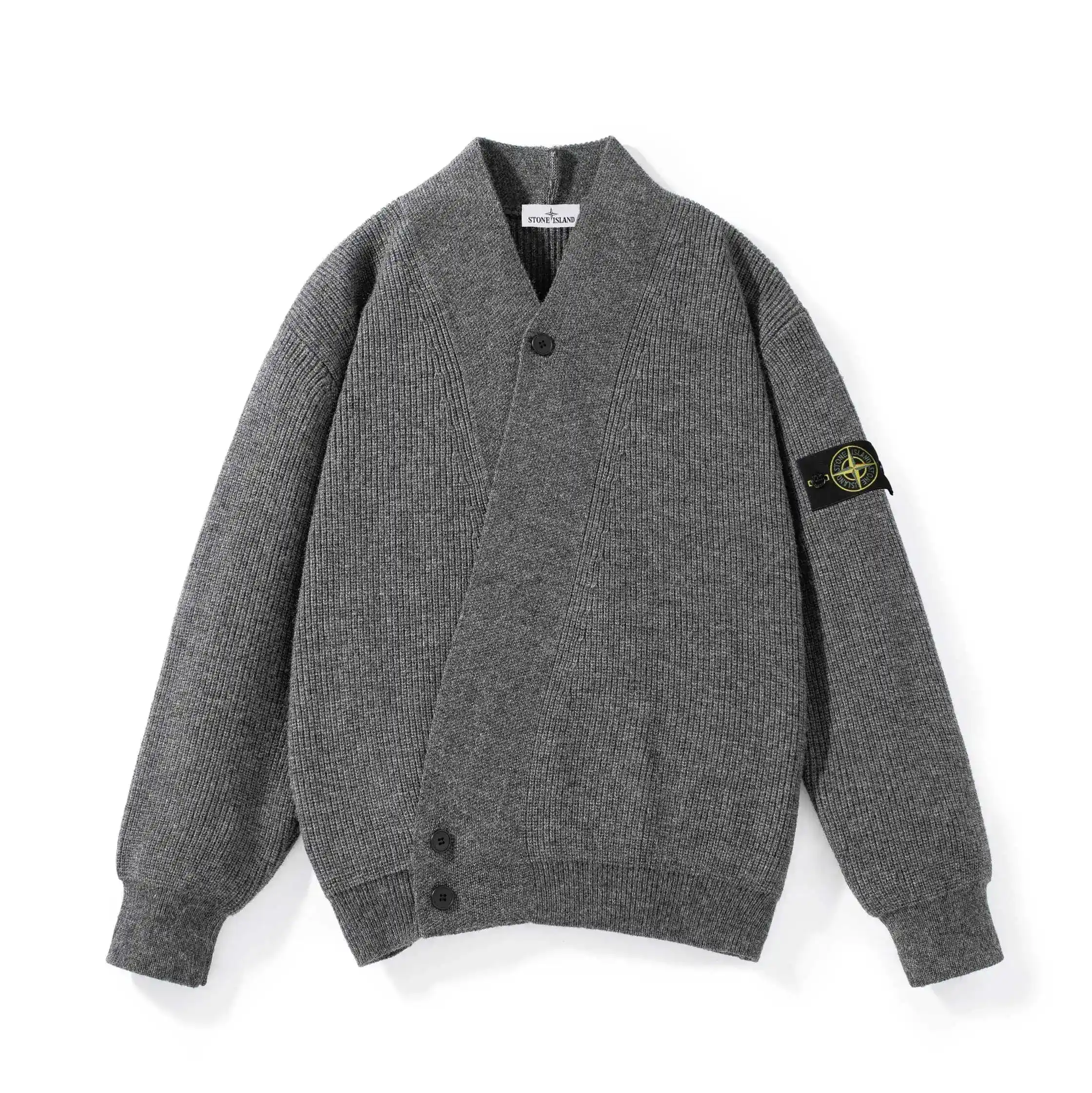 Ver las 4 fotos Stone Island Grey knitted cardigan 7520856902